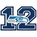 Seahawks 12 logo embroidery design